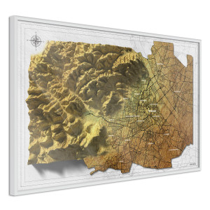 Plakát - Raised Relief Map: Vienna