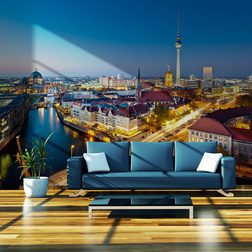 Fotótapéta - Berlin view from Fischerinsel (night)