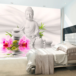 Fotótapéta - Buddha and Orchids