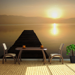 XXL Fotótapéta - jetty. lake. sunset...
