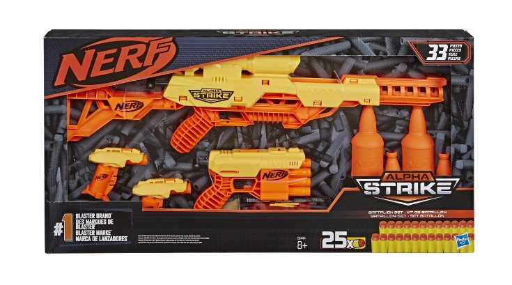 Nerf トイガンセット Set Arma de jucarie Nerf Alpha Strike - Battalion - 33 piese
