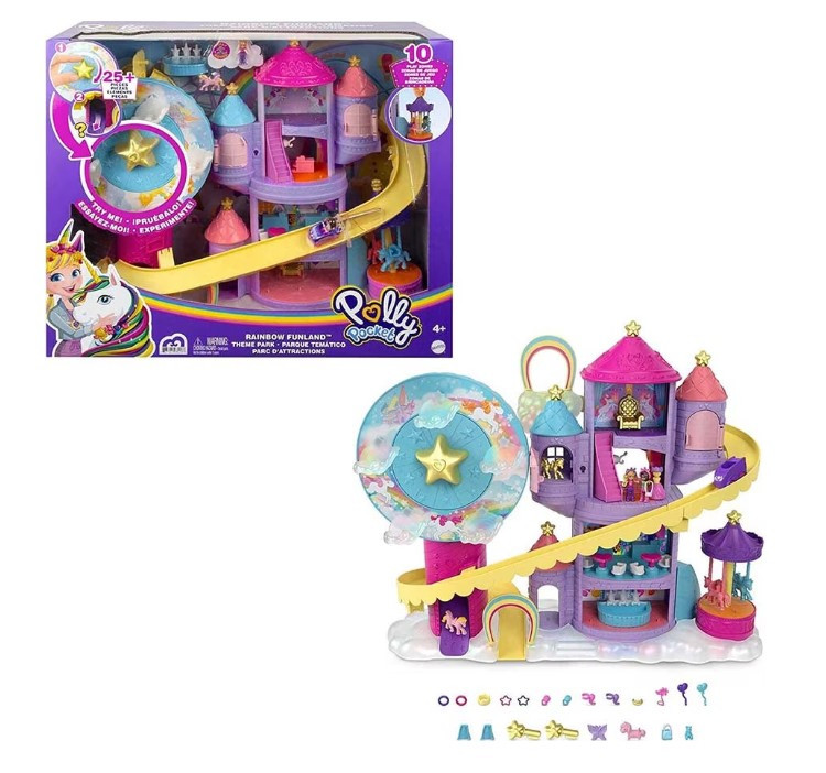 Set de joaca Polly Pocket Parcul de distractie Unicorn