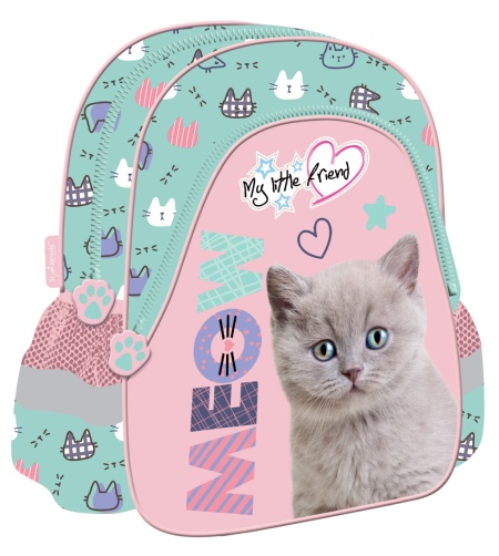 Ghiozdan Gradinita, 2 Compartimente, St.Majewski, Fluffy Kitty D1, 29x22x9 cm