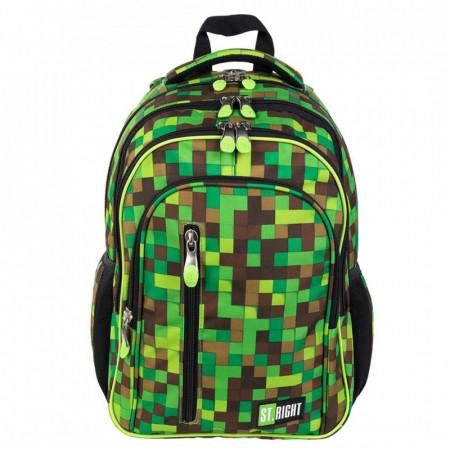 Ghiozdan Scolar 4 Compartimente, St.Majewski, Maner si Spate Ergonomic, Impermeabil, Elemente Reflectorizante, Colectia St.Right - Master Gamer BP68, 40x28x18cm