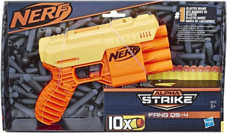 Blaster Nerf Alpha Strike - Fang QS-4, 10 proiectile