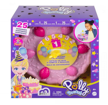 Figurine Mattel, Polly Pocket Un set pentru a juca Tortul de aniversare