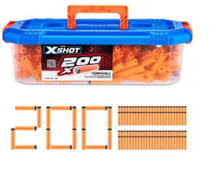 Munitie, Set 200 proiectile/Gloante/Sageti, Zuru, Pentru Blaster, Portocalii