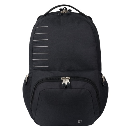 Rucsac 3 Compartimente St.Right - Black Melange BP35, Compartiment Laptop, 45x29x19cm