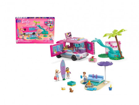 Set de constructie Barbie, Mega Blocks, Plastic, 580 piese, Multicolor