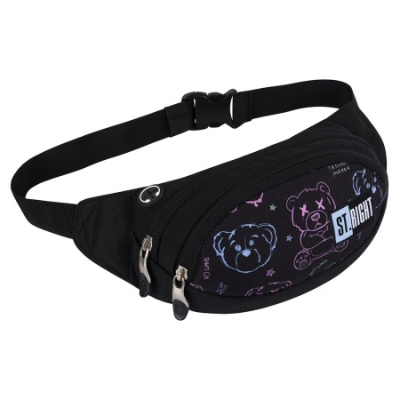 Borseta Brau, St.Right, cu 2 Compartimente, Impermeabila, Trouble Maker Bear WB02, 30x14.5x7cm