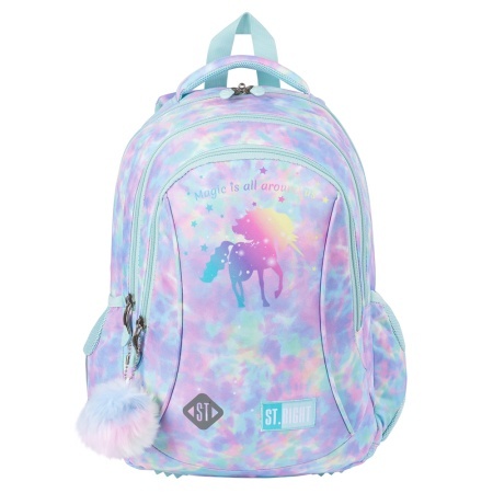 Ghiozdan Prescolari, St.Right, 3 Compartimente, Impermeabil, Magic Unicorn 2025 BP26, 39x27x17cm