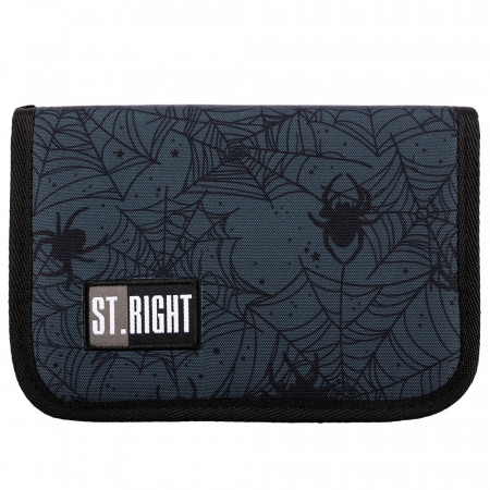 Penar cu 1 Fermoar si 2 Extensii, Neechipat, St.Right - Spider Web PC03, 20.5x14x3.5 cm