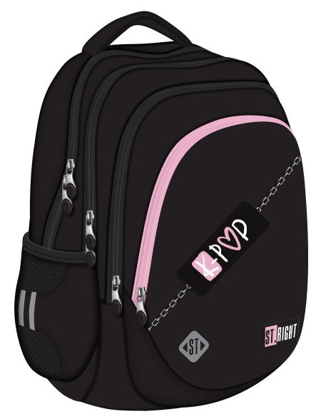 Ghiozdan St.Right, 4 Compartimente, Impermeabil, Pink K-POP BP06 42x31x22cm