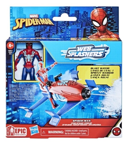 Figurina Spider-Man - Web Splashers, cu vehicul Hydro Jet, 10 cm