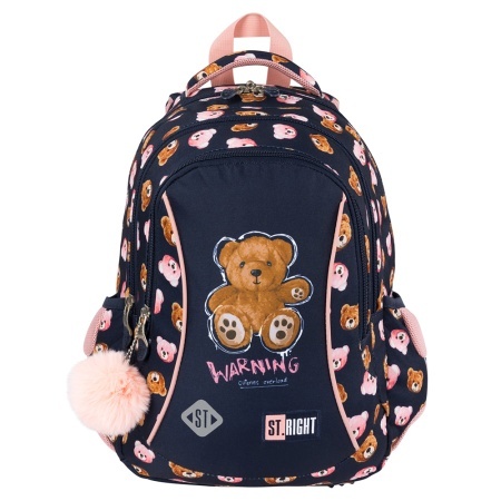 Ghiozdan Prescolari, Impermeabil, Colectia St.Right - Teddy Bear BP26, 39x27x17cm