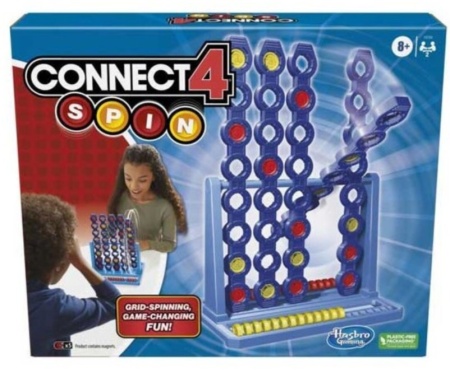Joc de societate Hasbro, Connect 4 Spin, 2 moduri de joc, 8+ ani