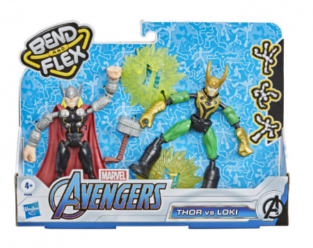 Set figurine Avengers, Bend and Flex - Thor vs Loki