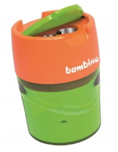 Ascutitoare Dubla Metalica, cu Rezervor Plastic, Bambino, culori Asortate