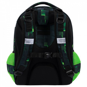 Ghiozdan Prescolari si Scolari cu 2 Compartimente, St.Majewski, Ergonomic, Impermeabil, Elemente Reflectorizante, Ajustabil pe Inaltime, Colectia St.Right - Dark Game HB01 39x29x17cm - Img 2
