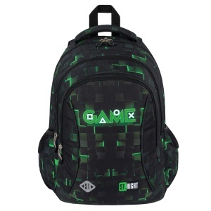 Ghiozdan Prescolari, St.Right, 3 Compartimente, Impermeabil, Green Game BP26, 39x27x17cm - Img 1