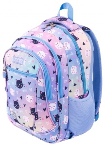 Ghiozdan Scolar Copii Loozz, BP26 Happy Cats, Ergonomic, 20L, 39 cm - Img 2