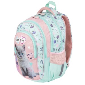 Ghiozdan Scolar cu 4 Compartimente, St.Majewski, Fluffy Kitty BP58, 40x28x18cm - Img 4