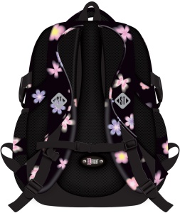 Ghiozdan Scolar St.Right BP01 Flower Mood, 4 Compartimente, Ergonomic, 43x32x21cm - Img 2