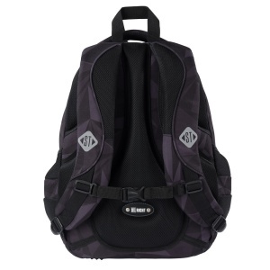 Ghiozdan St.Right, 4 Compartimente, Ergonomic, Impermeabil, Geometric Grey BP04 43x32x20cm - Img 3