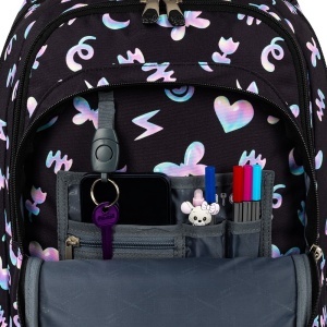 Ghiozdan tip Troler St.Right, TB03 cu Protectie - Holo-Baloons, Maner Dublu, 49x31X20cm - Img 6