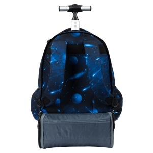 Ghiozdan Troler, St.Right, Roti Silicon, Impermeabil, Planets 2025 TB01, 44x32x25cm - Img 4