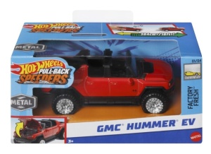 Masinuta Hot Wheels Pull-Back Speeders - Gmc Hummer Ev, 1:43