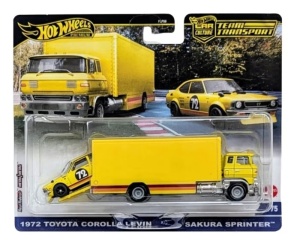 Masinute Hot Wheels, Team Transport, Scara 1:64, 1972 Toyota Corolla Levin, Sakura Sprinter
