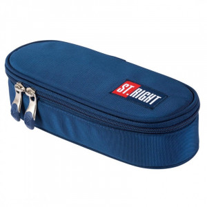Penar Borseta Rigid, St.Majewski cu 1 Compartiment, Clapeta Interioara, Colectia St.Right - Navy Blue PC01 23x9,5x6cm, Albastru - Img 2