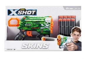 Pistol de jucarie Zuru, Shot Skins Menace, 8 cartuse, Menace