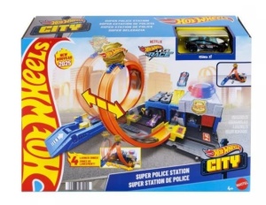 Set de Joaca Hot Wheels, Mattel, Super statia de Politie