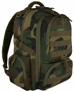 Ghiozdan 4 Compartimente, St.Majewski, Impermeabil, Gama St.Right - Military Woodland Camo, Format BP36 46x30x20cm - Img 2
