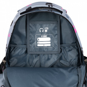 Ghiozdan Scolar 4 Compartimente, St.Majewski, Ergonomic, Impermeabil, Colectia St.Right - Paws BP01, 43x32x21cm - Img 8