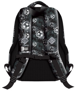 Ghiozdan Scolar Copii St.Right BP26 Silver Goal, 3 Compartimente, Ergonomic, 20L, 39x27x17 cm - Img 2