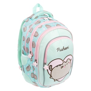 Ghiozdan Scolar cu 4 Compartimente, St.Majewski, Pusheen Mint 2 BP58, 40x28x18cm - Img 1