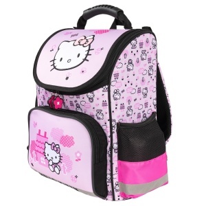 Ghiozdan Scolar Rigid St.Majewski - Hello Kitty Pink, Ergonomic, Ventilatie - Img 4
