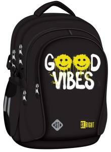 Ghiozdan Scolar St.Right BP01 Positive Attitude, 4 Compartimente, Ergonomic, 43x32x21cm