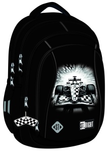 Ghiozdan Scolar St.Right BP04 - Final Lap, 4 Compartimente, Ergonomic, 43x32x20cm