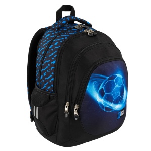 Ghiozdan Scolar St.Right BP06 - Cosmic Soccer, 4 Compartimente, Ergonomic, 42x31x22cm - Img 3