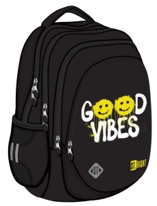 Ghiozdan Scolar St.Right BP06 - Positive Attitude, 4 Compartimente, Ergonomic, 42x31x22cm