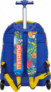Ghiozdan Tip Troler, Mitama, Roti Silicon, Baza Intarita, Compartiment Bretele, Impermeabil, 47x34X21, Colectia Run Boys Street Games - Img 5
