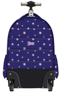 Ghiozdan tip Troler St.Right TB01, Unicorn Glow, Roti Silicon, Impermeabil, 44x32x25 cm - Img 2