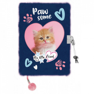Jurnal cu Lacat, Plusat, St.Majewski, My Little Friend Ginger Kitty, A5, 96 foi Dictando - Img 1