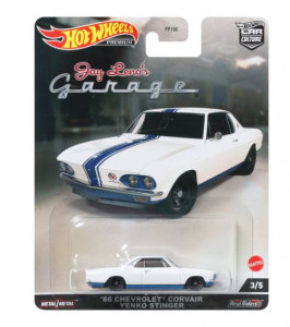 Masinuta Hot Wheels Premium, Jay Leno's Garage, '68 Chevrolet Corvair Yenko Stinger, 1:64, Alb