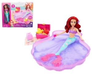 Papusa Mattel, Mica Sirena, Ariel cu Piscina Scoica