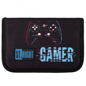 Penar cu 1 Fermoar si 2 Extensii, Neechipat, Colectia St.Right - Blue Gamer PC03, 20.5x14x3.5 cm